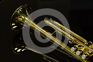 Shining golden trumpet