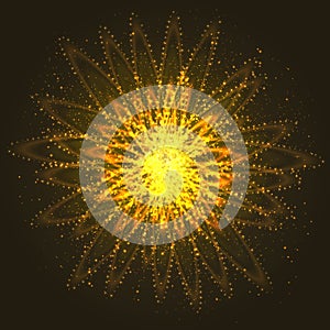 Shining Hot Cosmic Flower - Stylized Object.