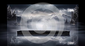 Shining Spotlight: A Mesmerizing Reflection on a Dark Stage