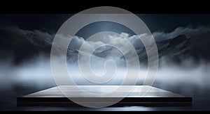 Shining Spotlight: A Mesmerizing Reflection on a Dark Stage