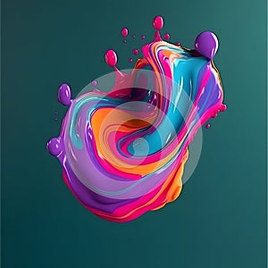 Shining wavy background with pink and red waves