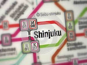 Shinjuku Railway and Metro Station, Tokyo