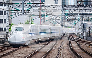 The Shinkansen bullet train