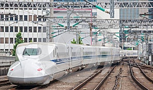 The Shinkansen bullet train