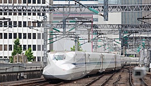 The Shinkansen bullet train