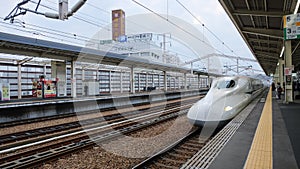 Shinkansen bullet train in Japan