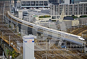 Shinkansen Nozomi in Nagoya City in Japan