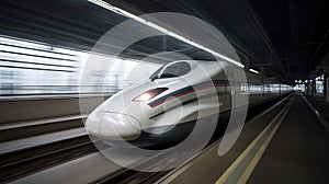 Shinkansen at Terminal in Tokyo Japan, high speed train known as bullet train which has been an efficient means of