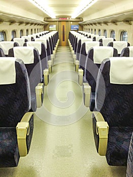 Shinkansen train interior