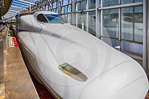 Shinkansen Train At Platform in Tokyo in japan