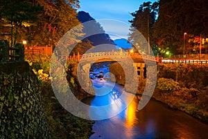 Shinkyo Bridge during autumn in Nikko