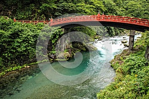 The Shinkyo Bridge `sacred bridge`, Nikko, Tochigi Prefecture, Japan