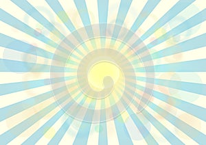 Shinning sun with solar beam background