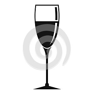 Shinning wineglass icon, simple style