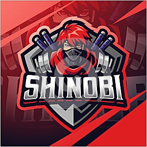 Shinobi esport mascot logo design