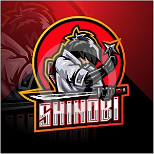Shinobi esport mascot logo design photo