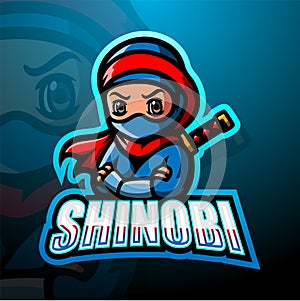 Shinobi mascot esport logo design photo
