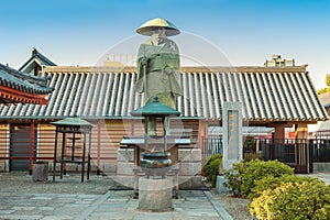 Shinran Shonin Statue at Shitennoji Temple in Osaka