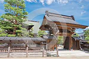 Shinshuji Temple at Hida Furukawa Old Town. a famous historic site in Hida, Gifu, Japan