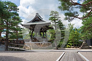 Shinshuji Temple at Hida Furukawa Old Town. a famous historic site in Hida, Gifu, Japan