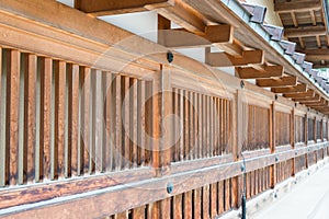 Shinshuji Temple at Hida Furukawa Old Town. a famous historic site in Hida, Gifu, Japan