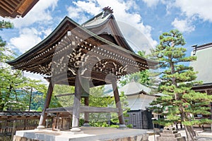 Shinshuji Temple at Hida Furukawa Old Town. a famous historic site in Hida, Gifu, Japan