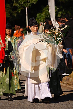 Shinto priests, Tokyo, Japan