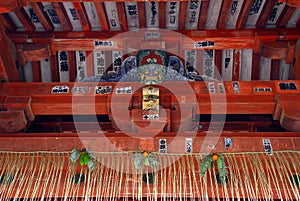 Shinto shrine ceiling detail