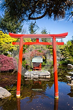 Shinto shrine in a public park