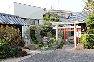 shinto shrine (tenmangu) in okayama (japan)