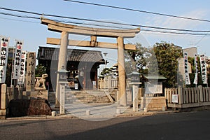 shinto shrine (tenmangu) in okayama (japan)