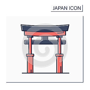 Shintoism color icon