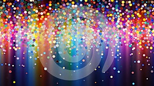 Shiny abstract background with rainbow-colored dots