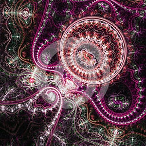 Shiny abstract fractal time machine