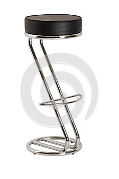 Shiny bar stool, isolated on white