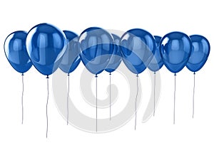 Shiny blue balloons