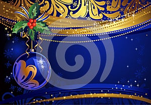 Shiny blue christmas backdrop