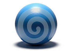 A shiny blue egg shaped object on a white background