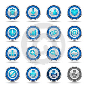 Shiny Blue Icons Set 2 - Web