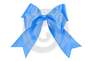 Perfect blue satin bow