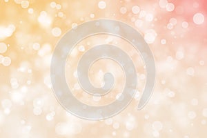 Shiny bokeh blur background. Glowing glitter circle particles holiday