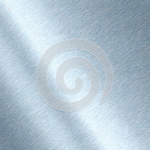 Shiny brushed metal background texture. Polished metallic steel plate. Sheet metal glossy shiny silver blue