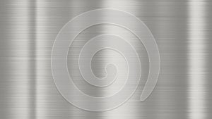 Shiny brushed metal background texture. Polished metallic steel plate sheet metal glossy shiny silver photo