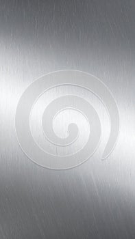 Shiny brushed metal surface background with silver texture and subtle scratch patterns