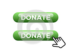 Shiny button for donation through website and webpage.