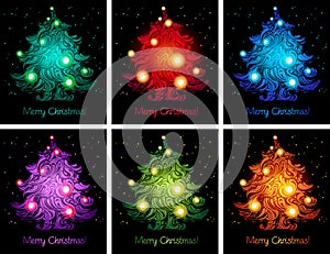Shiny colorful christmas backgrounds