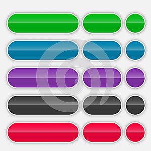 Shiny colorful web buttons set