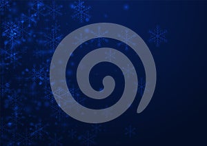 Shiny Confetti Vector Blue Background. Silver