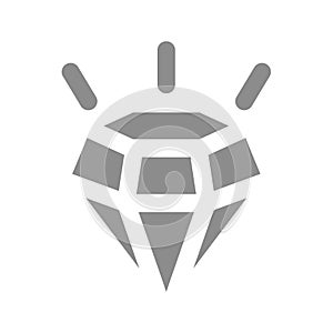 Shiny diamond gem vector icon