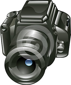 Shiny digital camera illustration